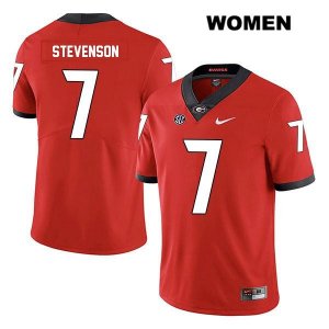 Women's Georgia Bulldogs NCAA #7 Tyrique Stevenson Nike Stitched Red Legend Authentic College Football Jersey KGY2054QL